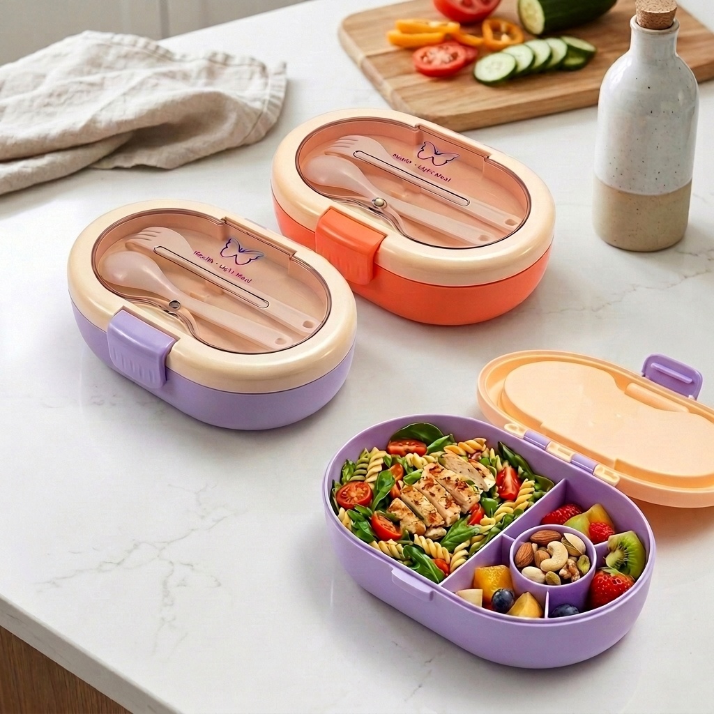 Leakproof Plastic Bento Lunch  - Meal Prep Or Prep Meal recension och pris